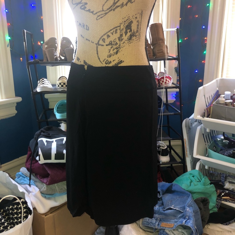 size 8 long black skirt